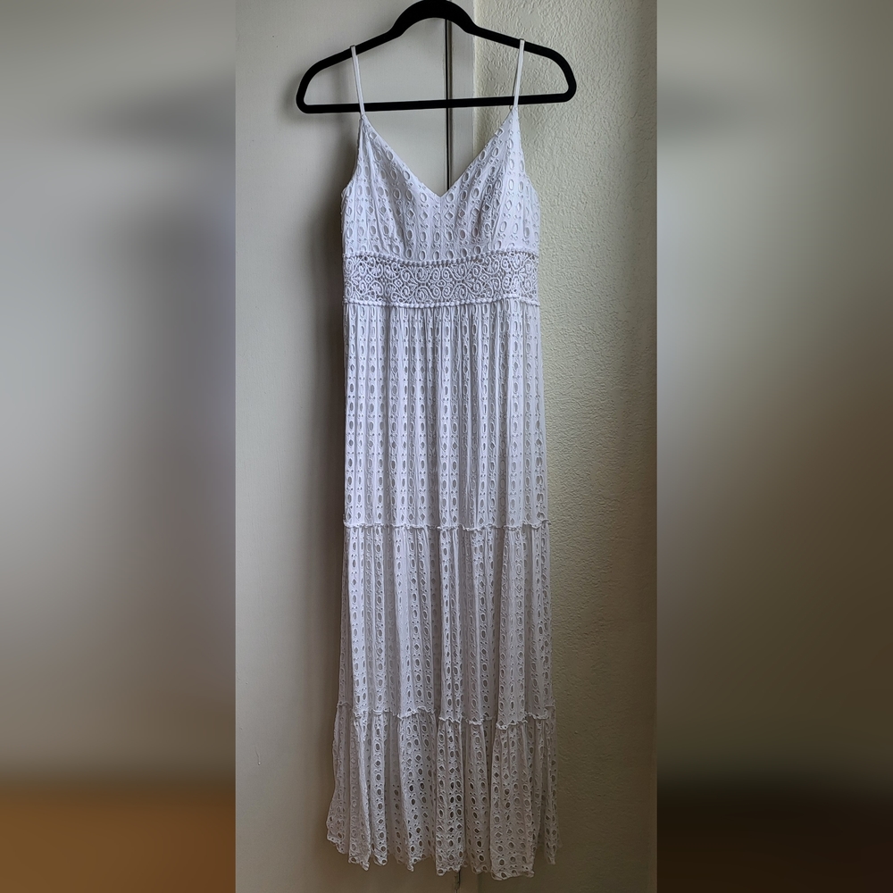 Lilly Pulitzer White Eyelet Lace Maxi Dress